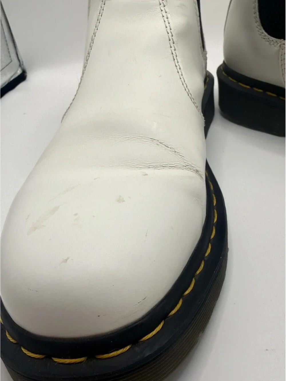 Dr Martens Chelsea Boots 2976 Women's Size 10 White Leather Men's 9